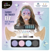 Kidea, Zestaw - farbki do twarzy Efl + elfie uszy