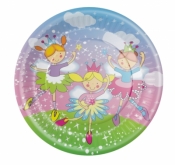 Talerze papierowe średnie wróżki18 cm (8 szt.)
