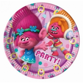 Talerzyki papier.Trolls 23cm.8szt.87014