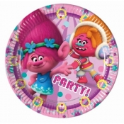 Talerzyki papier.Trolls 23cm.8szt.87014