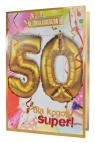 Karnet QBL-006 Urodziny 50 + balony