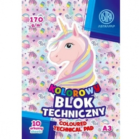 Blok techniczny "Pixel&Unicorn" A3/10k - kolorowy (106021008)