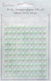 Perły samoprzylepne 5 mm Mint 100 szt - GRPE-012