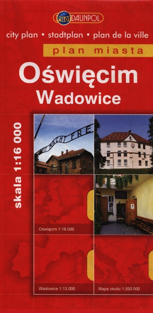 Oświęcim Wadowice Plan miasta 1:16 000