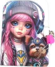 Pamiętnik z kłódką A6/64K gładki Dziewczynka z yor