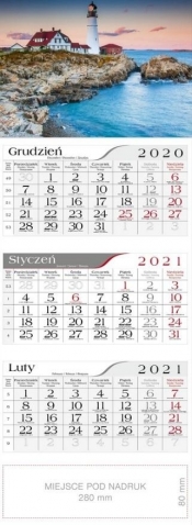 Kalendarz 2021 Trójdzielny Latarnia CRUX