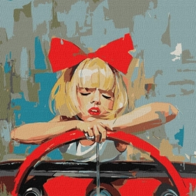 Malowania po numerach - Fajowa dziewczyna 50x50cm