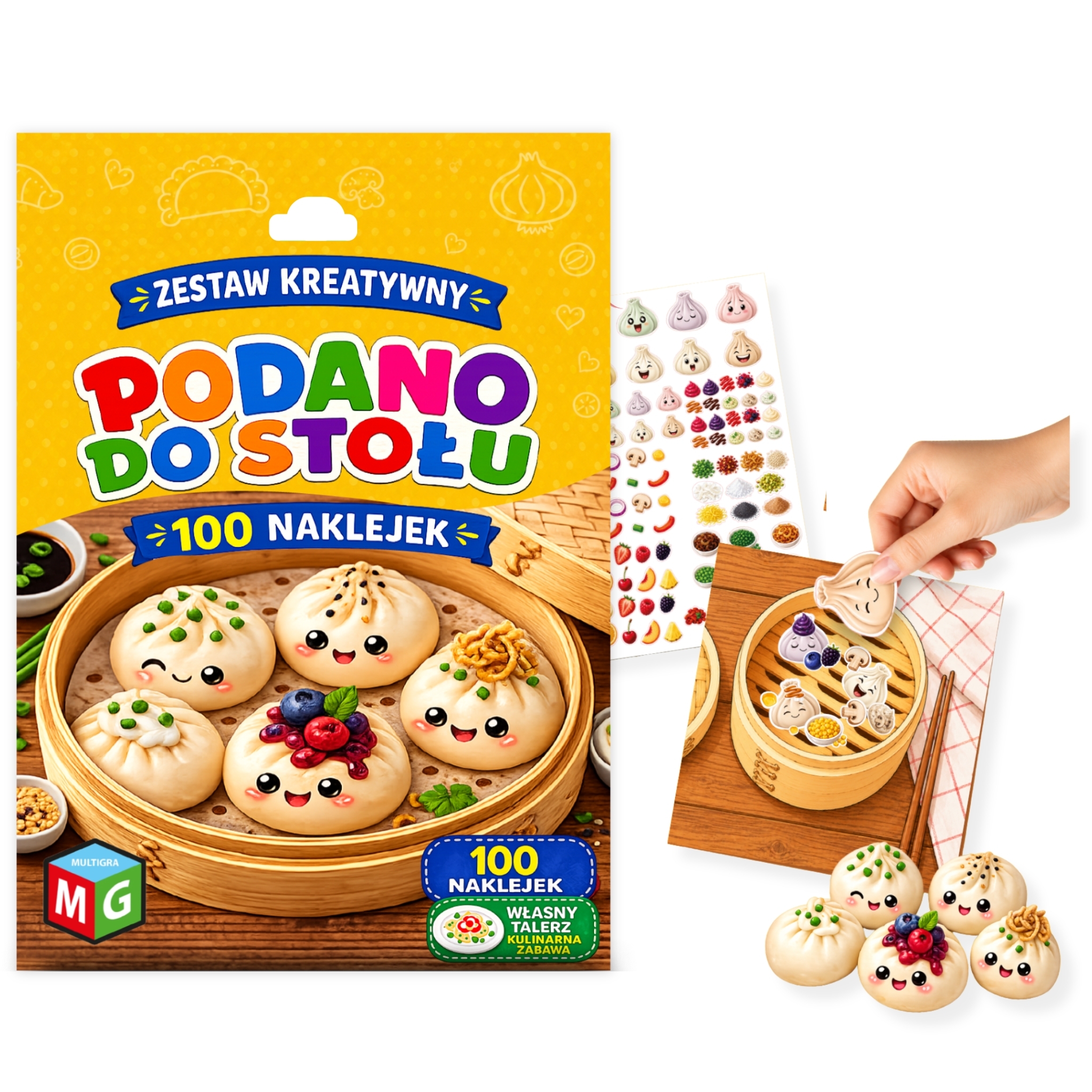 Zestaw kreatywny z naklejkami - Podano do stołu