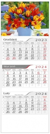 Kalendarz 2024 Trójdzielny Bukiet
