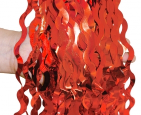 Kurtyna Spirale, metaliczna czerwona, 100x200 cm