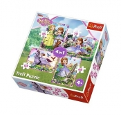 Puzzle 4w1 W świecie księżniczki Zosi (34314)