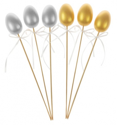 Metaliczne jajeczka na piku 3szt