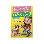 Kolorowanka. Rysuję, naklejam - Piesek - Opracowanie zbiorowe