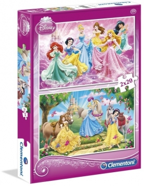 Puzzle 2x20 Księżniczki (07014)