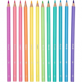 Kredki ołówkowe Pelikan Pastel, 12 kolorów