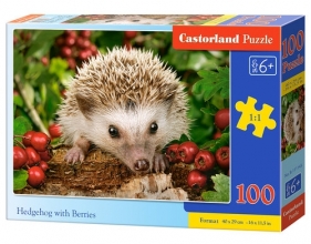 Puzzle 100: Hedgehog with Berries (B-111145)
