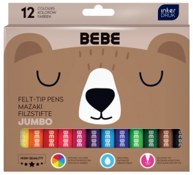 Mazaki jumbo Bebe Friends, 12 kolorów