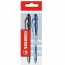 Długopis Stabilo liner niebieski czarny 2 sztuki