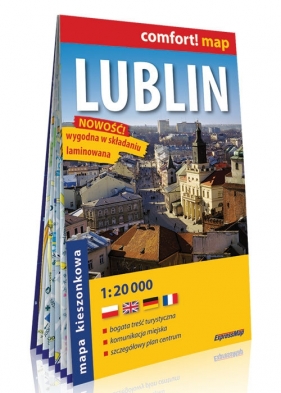 Lublin kieszonkowy laminowany plan miasta 1:20 000