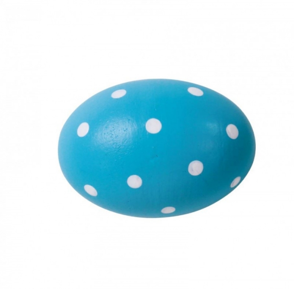 Jajko grzechotka drewniana Niebieska (17003)