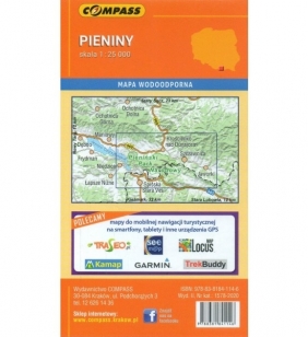 Pieniny, 1:25 000 - mapa kieszonkowa (1578-2020)