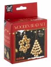 Świąteczny zestaw drewniach koralików