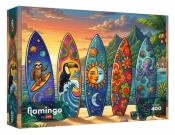 Puzzle 400 Flamingo by Trefl Letnia przygoda na fali