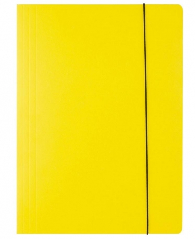 Teczka A4 kartonowa z gumką żółta 300g D.RECT