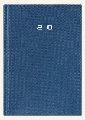 Kalendarz ksiązkowy B6 Lux 2020 niebieski cristal metalic