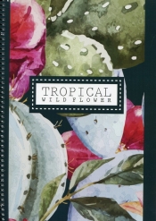 Kołonotatnik A4 Tropical w kratkę 100 kartek Wild flower