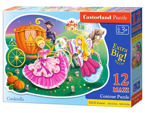 Puzzle maxi konturowe Cinderella 12 elementów