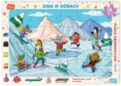 Puzzle Zima w górach 24 elementów ramkowe