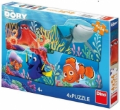 Puzzle 4x54 Gdzie jest Dory? DINO