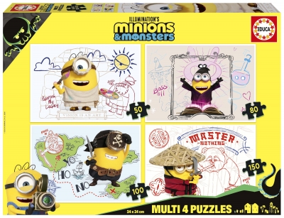<img src='https://webimage.pl/pics/147/5/d8412668205147.jpg' style='height:440px' /> Puzzle Minionki 50 + 80 + 100 + 150 114273