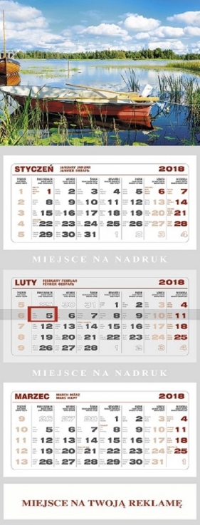 Kalendarz 2019 Trójdzielny Łódka II