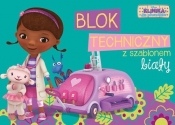 Blok techniczny biały A4 10 kartek z szablonem Klinika dla pluszaków 5 sztuk - <br />