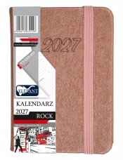 Kalendarz 2027 A7 tygodniowy Rock - miedziany