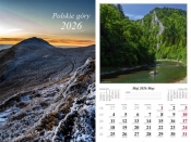 Kalendarz 2026 ścienny Polskie góry