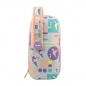 Multipiórnik owalny z 4 piórnikami Milan Sugar Colibri Pastel szaro-różowy (08872SCL)