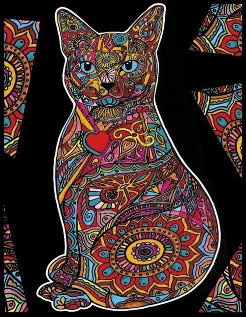 Kolorowanka Welwetowa Colorvelvet 47x35 cm Kocisko