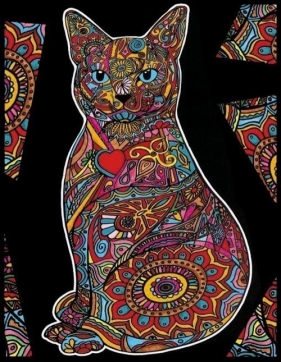 Kolorowanka Welwetowa Colorvelvet 47x35 cm Kocisko