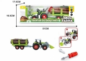 Mini farma traktor z przyczepą do skręcania