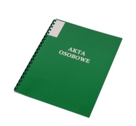 Teczki do akt osobowych A4 binda zewnętrzna zielona bez treści (339-099)