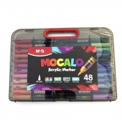 Marker akrylowy Mocalo pędzelkowy, 48 kolorów