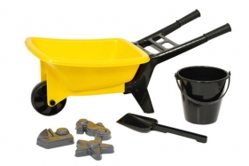 Taczka 56 cm z akcesoriami do piasku Żółta PLASTO