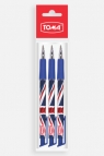 Długopis automatyczny Great Britain Medium niebieski 3 szt. + pióro kulkowe