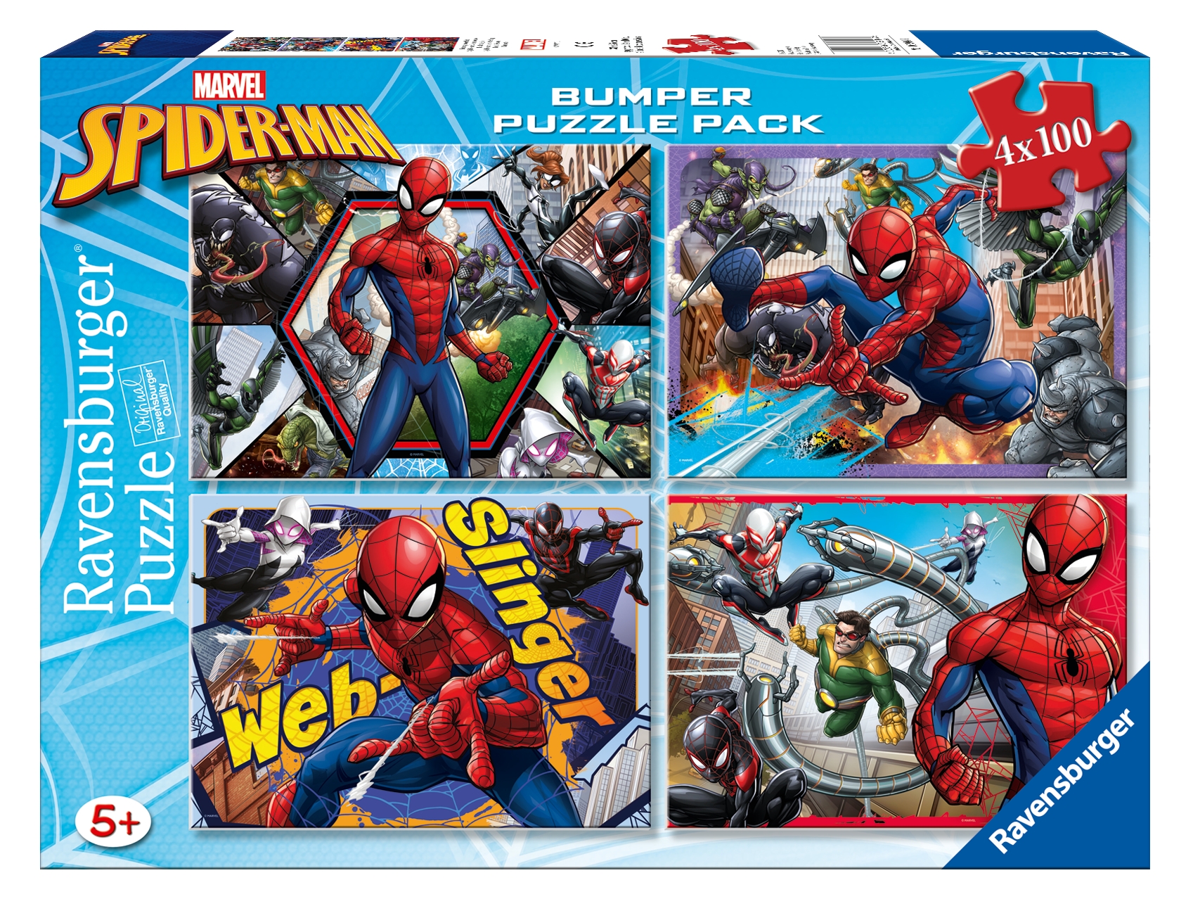 Ravensburger, Puzzle 4x100: Spider-Man (6914)