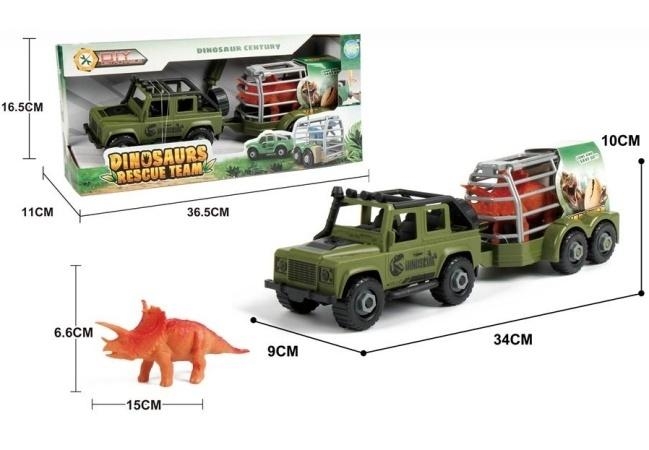 Auto z przyczepą do rozkręcania