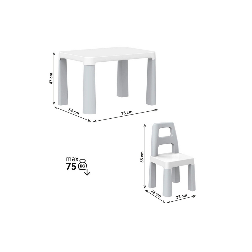 Stół dziecięcy z dwoma krzesełkami TechnoK 0150