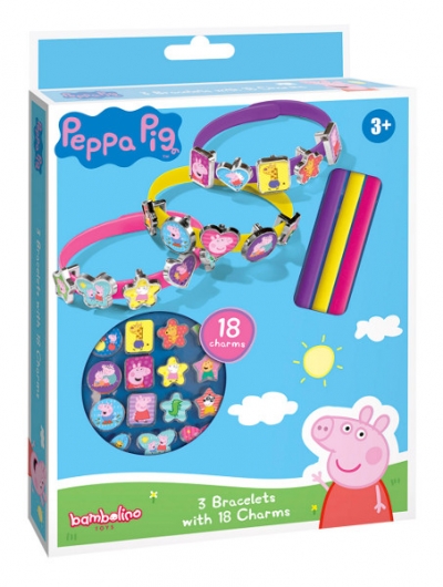 Zestaw do robienia bransoletek z charmsami Świnka Peppa